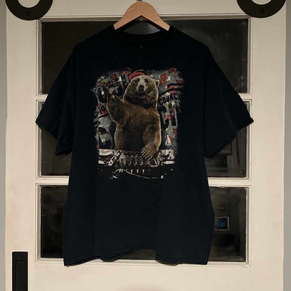 Audio Council Jamming Bear DJ T-shirt Size 2XL